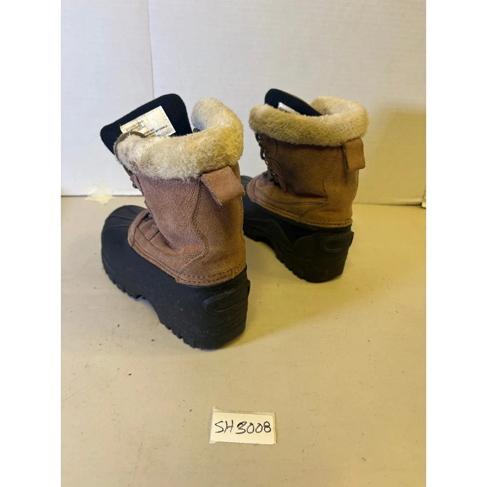 Itasca Cedar Mens Size 8 Brown Leather Insulated Waterproof Snow Duck Boots